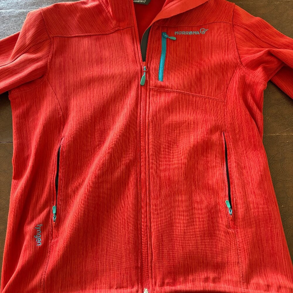 Norrona Lyngen Warm2Flex Fleece Jacket - Men's Orange Peel Large